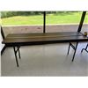 Image 2 : 2 Long, Narrow Folding Utility Tables