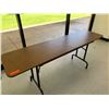 Image 8 : 2 Long, Narrow Folding Utility Tables