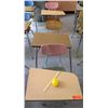 Image 1 : Qty 3 Desks with Attached Chairs
