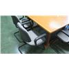 Image 2 : Qty 2 Wooden Tables & 9 Upholstered Reception Chairs