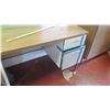 Image 2 : Wood and Metal Desk w/ Rolling Chair