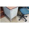 Image 2 : Wood & Metal Desk w/ Rolling Chair