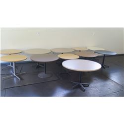 11 Rounds Tables Used in Cafeteria Various Sizes (Music Room)