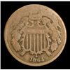 Image 2 : 1864 . . Two Cent Piece 2c Grades f+