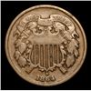 Image 2 : 1864 . . Two Cent Piece 2c Grades vf+