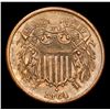 Image 2 : 1864 90¡ CW Rotated Die Ultra Rare Rotated Die Two Cent Piece 2c Grades AU, Almost Unc