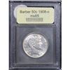 Image 2 : 1908-o . Rare Date  Barber Half Dollars 50c Grades GEM Unc