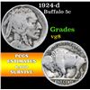 Image 1 : 1924-d . . Buffalo Nickel 5c Grades vg, very good