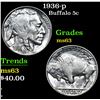 Image 1 : 1936-p . . Buffalo Nickel 5c Grades Select Unc