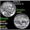Image 1 : 1938-d . . Buffalo Nickel 5c Grades GEM+ Unc