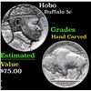 Image 1 : Hobo . . Buffalo Nickel 5c Hand Carved