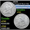 Image 1 : 1828 . . Capped Bust Half Dollar 50c Grades xf