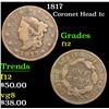 Image 1 : 1817 . . Coronet Head Large Cent 1c Grades f, fine
