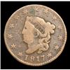 Image 2 : 1817 . . Coronet Head Large Cent 1c Grades f, fine