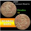 Image 1 : 1827 . . Coronet Head Large Cent 1c Grades ag