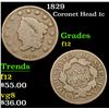 Image 1 : 1829 . . Coronet Head Large Cent 1c Grades f, fine