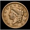 Image 2 : 1837 Head of 38 . Coronet Head Large Cent 1c Grades vf+