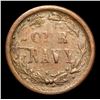 Image 3 : 1863 Our Navy . . Civil War Token 1c Grades vf+