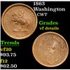 Image 1 : 1863 Washington . . Civil War Token 1c Grades vf details