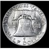 Image 3 : 1949-p . . Franklin Half Dollar 50c Grades Select+ Unc