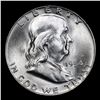 Image 2 : 1954-d . . Franklin Half Dollar 50c Grades Select Unc+ FBL