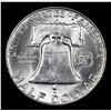 Image 3 : 1954-d . . Franklin Half Dollar 50c Grades Select Unc+ FBL