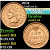 Image 1 : 1901 . . Indian Cent 1c Grades Select Unc RD