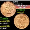 Image 1 : 1905 . . Indian Cent 1c Grades Select Unc RD
