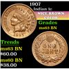 Image 1 : 1907 . . Indian Cent 1c Grades Select Unc BN