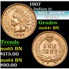 Image 1 : 1907 . . Indian Cent 1c Grades Choice+ Unc BN