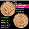 Image 1 : 1907 . . Indian Cent 1c Grades Choice+ Unc RD