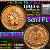 Image 1 : ***Auction Highlight*** 1908-s . Semi PL Indian Cent 1c Graded Gem+ Unc RD By USCG (fc)