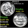 Image 1 : 1944-d . . Jefferson Nickel 5c Grades GEM++ 5fs