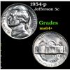Image 1 : 1954-p . . Jefferson Nickel 5c Grades Choice+ Unc