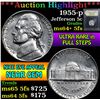 Image 1 : ***Auction Highlight*** 1955-p Ultra rare in full steps . Jefferson Nickel 5c Graded Choice Unc+ 5fs