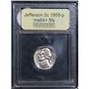 Image 2 : ***Auction Highlight*** 1955-p Ultra rare in full steps . Jefferson Nickel 5c Graded Choice Unc+ 5fs