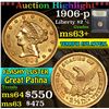 Image 1 : ***Auction Highlight*** 1906-p . . Gold Liberty Quarter Eagle $2 1/2 Graded Select+ Unc By USCG (fc)