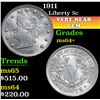 Image 1 : 1911 . . Liberty Nickel 5c Grades Choice+ Unc