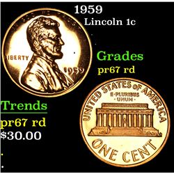 1959 . . Lincoln Cent 1c Grades Gem++ Proof Red
