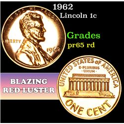 1962 . . Lincoln Cent 1c Grades Gem Proof Red