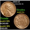 Image 1 : 1915-d . . Lincoln Cent 1c Grades Select Unc BN
