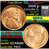 Image 1 : ***Auction Highlight*** 1916-p . . Lincoln Cent 1c Graded GEM+ Unc RD By USCG (fc)