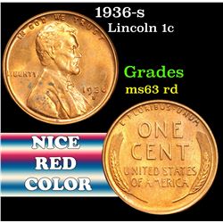 1936-s . . Lincoln Cent 1c Grades Select Unc RD