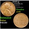 Image 1 : 1945-p Mint Error Lamination Error Lincoln Cent 1c Grades Choice AU/BU Slider