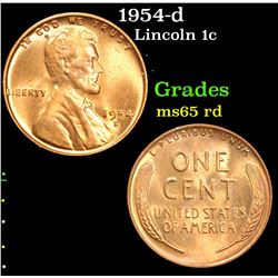 1954-d . . Lincoln Cent 1c Grades GEM Unc RD