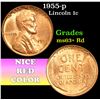Image 1 : 1955-p . . Lincoln Cent 1c Grades Select+ Unc RD