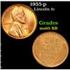 Image 1 : 1955-p . . Lincoln Cent 1c Grades GEM Unc RB