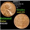 Image 1 : 1955-s Mint Error BIE' Lincoln Cent 1c Grades Select Unc BN