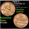 Image 1 : 1960-d Mint Error Clipped Planchet, Skirted R Lincoln Cent 1c Grades GEM Unc BN