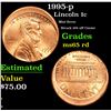 Image 1 : 1995-p Mint Error Struck 10% off Center Lincoln Cent 1c Grades GEM Unc RD
